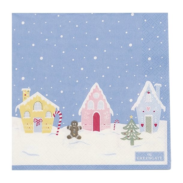 Laura Homes dusty blue servietter stor fra GreenGate - Tinashjem