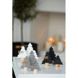  L�bech Living felt trees p� tr� sort 3 stk. flere farver og st�rrelser - Fransenhome