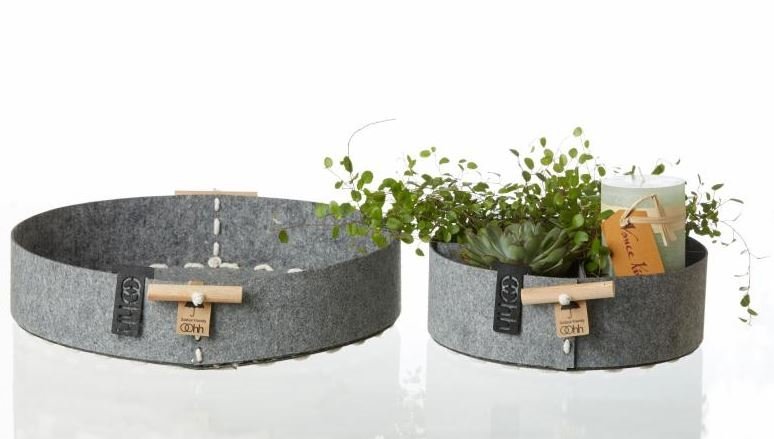 L�bech Living Bakkes�t i Eco-felt gr� - Fransenhome