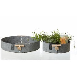 L�bech Living Bakkes�t i Eco-felt gr� - Fransenhome