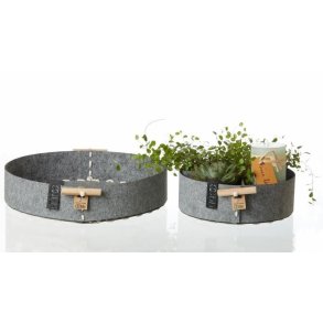 L�bech Living Bakkes�t i Eco-felt gr� - Fransenhome