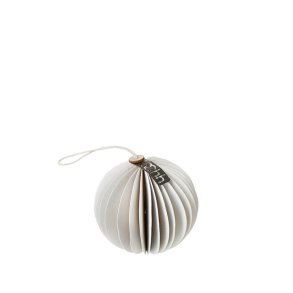 L�bech Living jule kugler - x-mas decoration ball - hvid h�jde 9 cm - Fransenhome