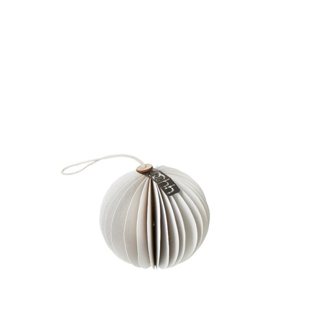L�bech Living jule kugler - x-mas decoration ball - hvid h�jde 9 cm - Tinashjem