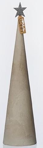 L�bech Living juletr� Cement cone gr� h�jde 30 cm og diameter 8 cm - Fransenhome