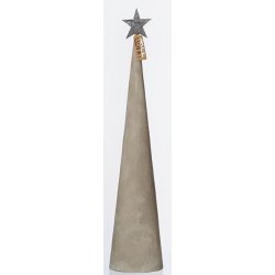 L�bech Living juletr� Cement cone gr� h�jde 37 cm og diameter 8,5 cm - Fransenhome