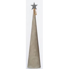 L�bech Living juletr� Cement cone gr� h�jde 37 cm og diameter 8,5 cm - Fransenhome