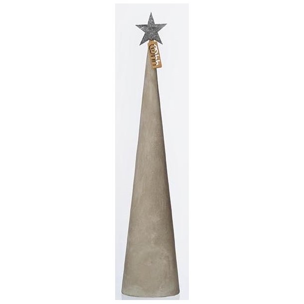 L�bech Living juletr� Cement cone gr� h�jde 37 cm og diameter 8,5 cm - Tinashjem