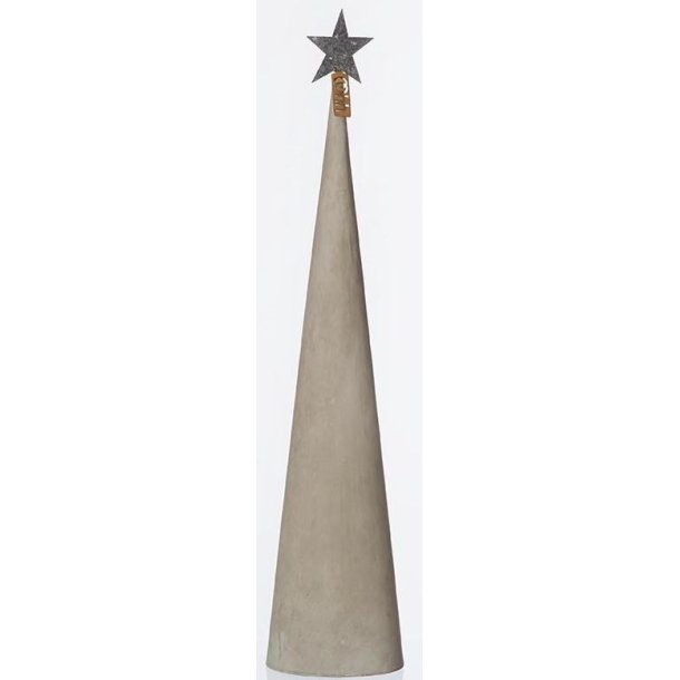 L�bech Living juletr� Cement cone gr� h�jde 49 cm og diameter 11 cm - Tinashjem