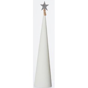 L�bech Living juletr� Cement cone hvid h�jde 49 cm og diameter 11 cm - Fransenhome