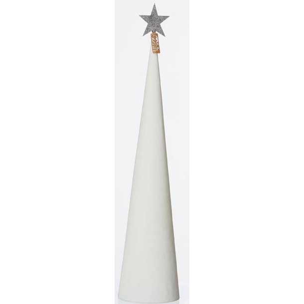 L�bech Living juletr� Cement cone hvid h�jde 49 cm og diameter 11 cm - Tinashjem