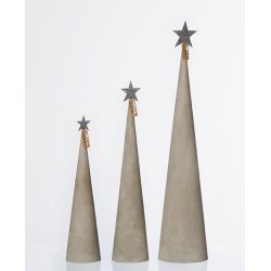 L�bech Living juletr� Cement cone gr� h�jde 30 cm og diameter 8 cm tre st�rrelser - Fransenhome