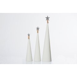 L�bech Living juletr� Cement cone hvid h�jde 49 cm og diameter 11 cm tre st�rrelser - Fransenhome