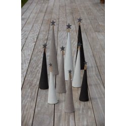 L�bech Living juletr� Cement cone gr� h�jde 30 cm og diameter 8 cm mange p� gulv - Fransenhome