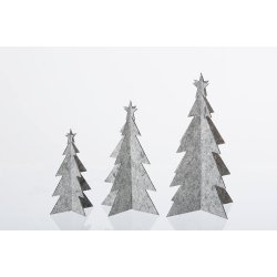 L�bech Living juletr� - felt x-mas tree - gr� h�jde 15 cm tre st�rrelser - Fransenhome