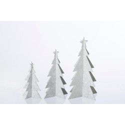L�bech Living juletr� - felt x-mas tree - hvid h�jde 25 cm tre forskellige st�rrelser st�ende - Fransenhome