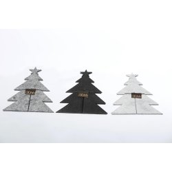 L�bech Living juletr� - felt x-mas tree - gr� h�jde 15 cm let at pakke sammen - Fransenhome