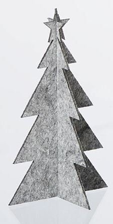 L�bech Living juletr� - felt x-mas tree - gr� h�jde 15 cm - Fransenhome
