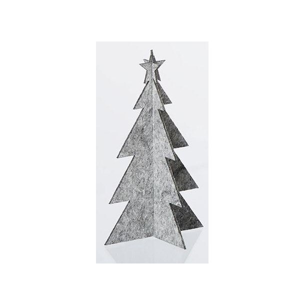 L�bech Living juletr� - felt x-mas tree - gr� h�jde 15 cm - Tinashjem