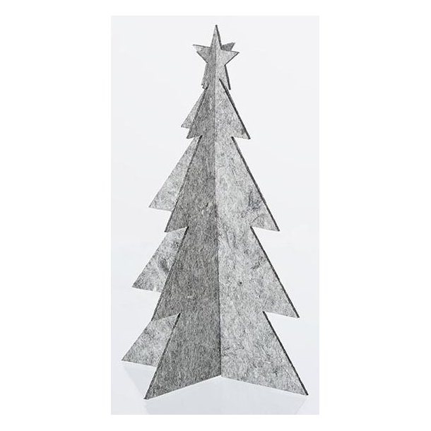 L�bech Living juletr� - felt x-mas tree - gr� h�jde 20 cm - Tinashjem
