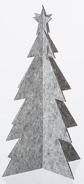 L�bech Living juletr� - felt x-mas tree - gr� h�jde 25 cm - Fransenhome