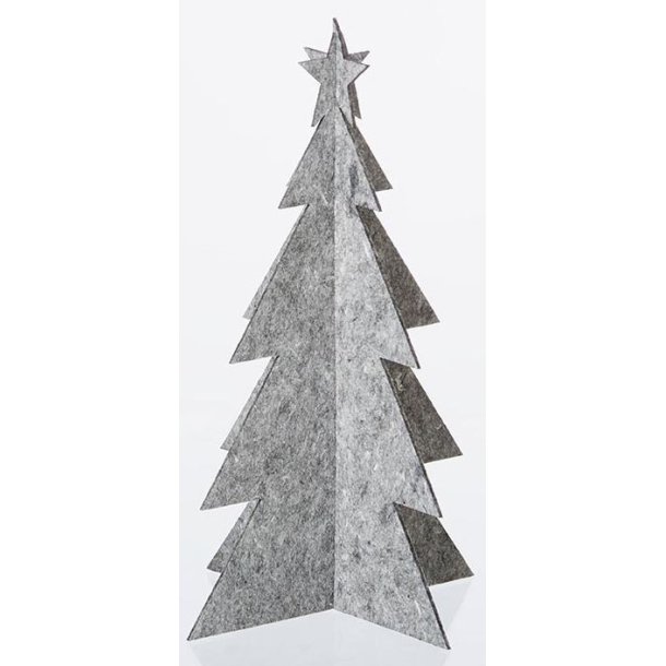 L�bech Living juletr� - felt x-mas tree - gr� h�jde 25 cm - Tinashjem