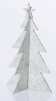 L�bech Living juletr� - felt x-mas tree - hvid h�jde 15 cm - Fransenhome