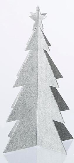 L�bech Living juletr� - felt x-mas tree - hvid h�jde 20 cm - Fransenhome