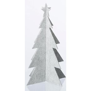 L�bech Living juletr� - felt x-mas tree - hvid h�jde 20 cm - Fransenhome