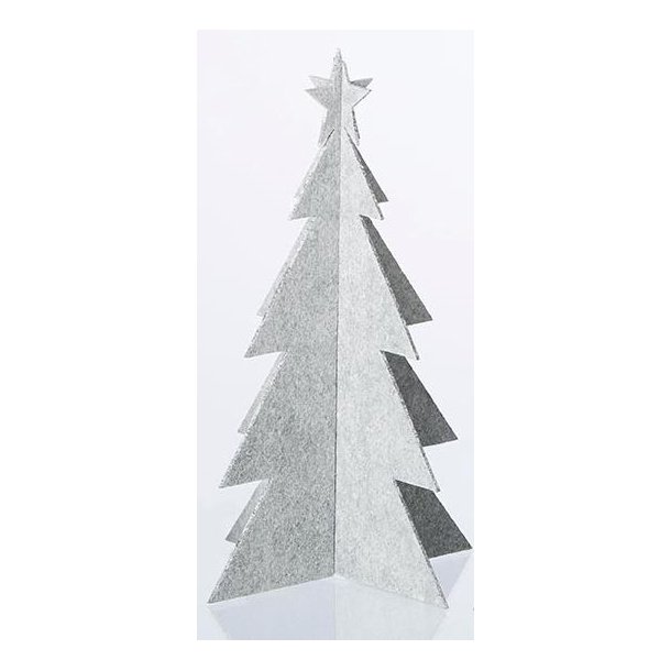 L�bech Living juletr� - felt x-mas tree - hvid h�jde 20 cm - Tinashjem