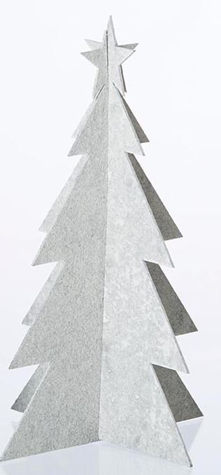 L�bech Living juletr� - felt x-mas tree - hvid h�jde 25 cm - Fransenhome