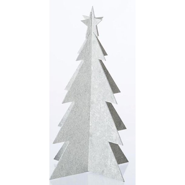 L�bech Living juletr� - felt x-mas tree - hvid h�jde 25 cm - Tinashjem