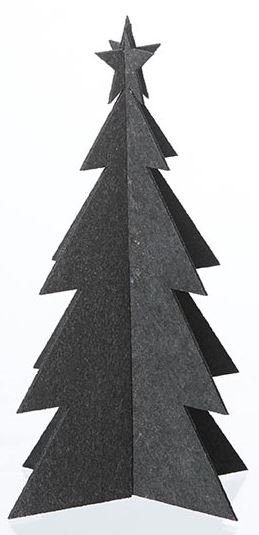 L�bech Living juletr� - felt x-mas tree - sort h�jde 20 cm - Fransenhome
