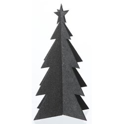 L�bech Living juletr� - felt x-mas tree - sort h�jde 20 cm - Fransenhome