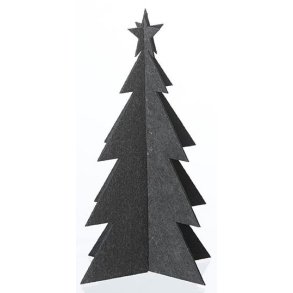 L�bech Living juletr� - felt x-mas tree - sort h�jde 20 cm - Fransenhome