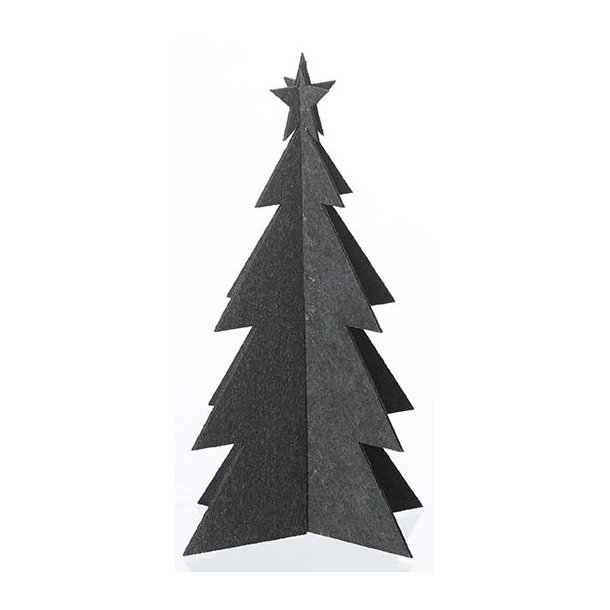 L�bech Living juletr� - felt x-mas tree - sort h�jde 20 cm - Tinashjem