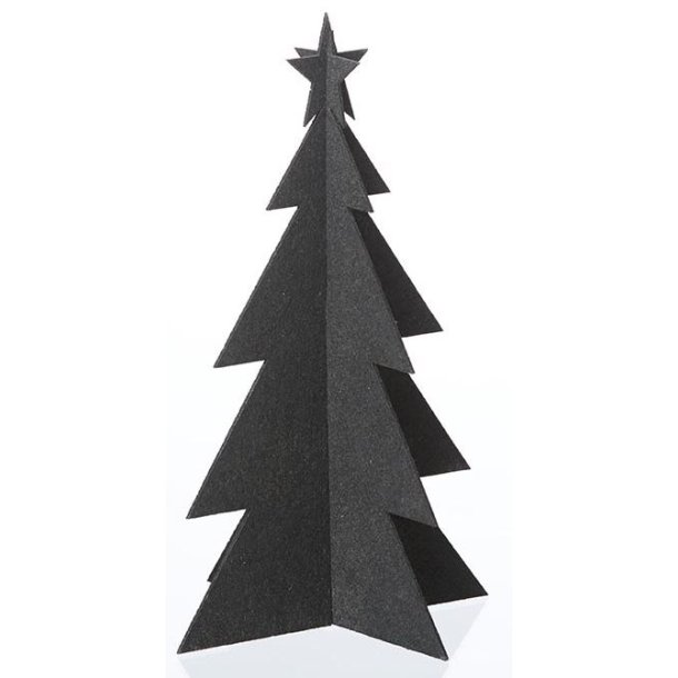 L�bech Living juletr� - felt x-mas tree - sort h�jde 25 cm - Tinashjem