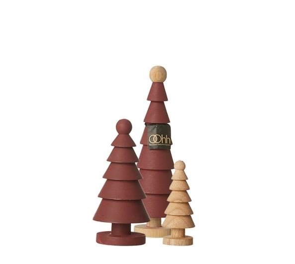 L�bech Living juletr�er bordeaux 3 stk. - Fransenhome