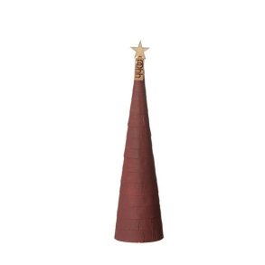 L�bech Living juletr� Snow cone bordeaux h�jde 37 cm og diameter 8,5 cm - Fransenhome