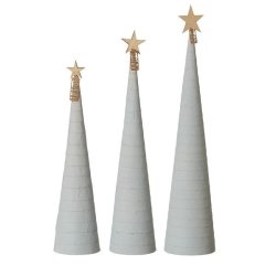 L�bech Living juletr� Snow cone gr� h�jde 49 cm og diameter 11 cm tre st�rrelser - Fransenhome