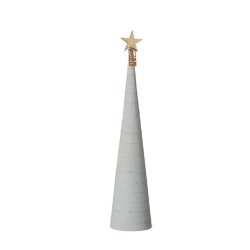 L�bech Living juletr� Snow cone gr� h�jde 37 cm og diameter 8,5 cm - Fransenhome
