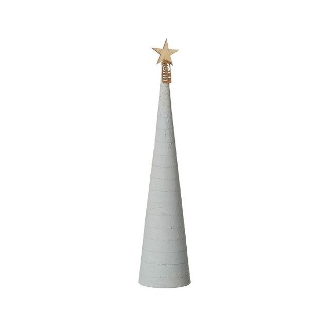 L�bech Living juletr� Snow cone gr� h�jde 37 cm og diameter 8,5 cm - Tinashjem