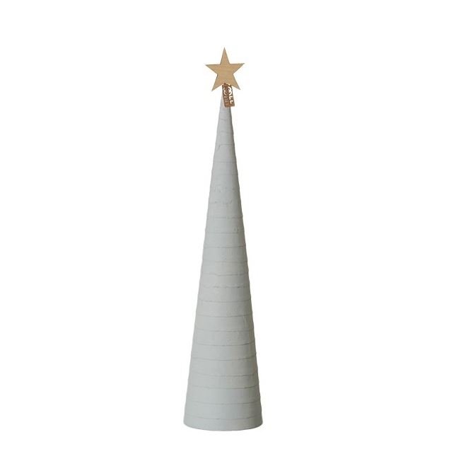 L�bech Living juletr� Snow cone gr� h�jde 49 cm og diameter 11 cm - Fransenhome