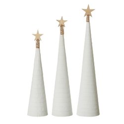 L�bech Living juletr� Snow cone hvid h�jde 37 cm og diameter 8,5 cm tre st�rrelser - Fransenhome
