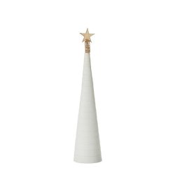 L�bech Living juletr� Snow cone hvid h�jde 37 cm og diameter 8,5 cm - Fransenhome