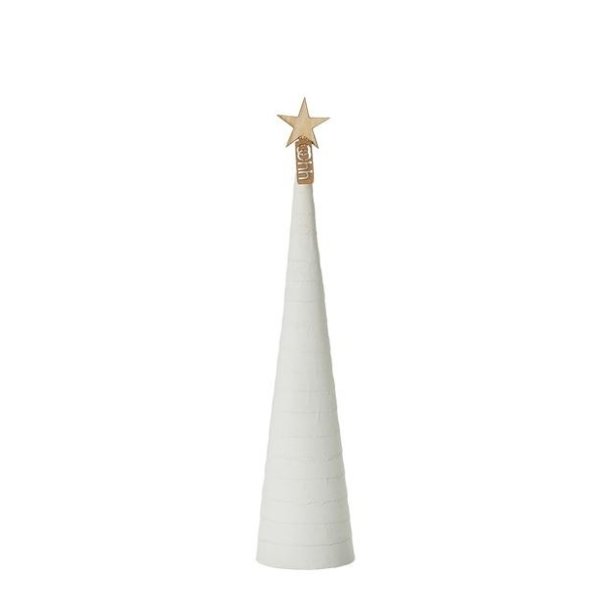 L�bech Living juletr� Snow cone hvid h�jde 37 cm og diameter 8,5 cm - Tinashjem