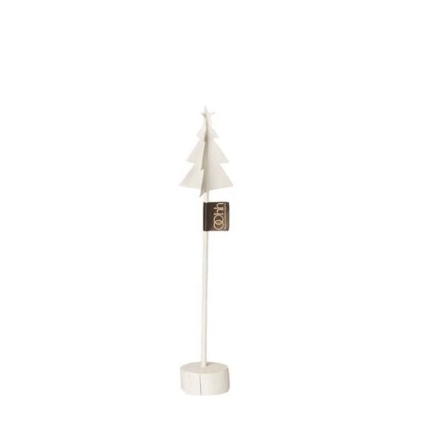 L�bech Living x-mas tree p� fod af tr� hvid h�jde 25 cm - Tinashjem