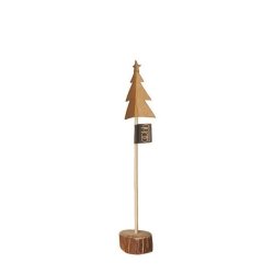 L�bech Living x-mas tree p� fod af tr� natur h�jde 25 cm - Fransenhome