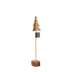 L�bech Living x-mas tree p� fod af tr� natur h�jde 25 cm - Fransenhome