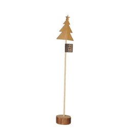 L�bech Living x-mas tree p� fod af tr� natur h�jde 32,5 cm - Fransenhome