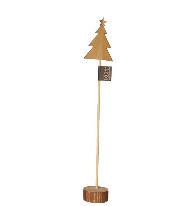 L�bech Living x-mas tree p� fod af tr� natur h�jde 37,5 cm - Fransenhome